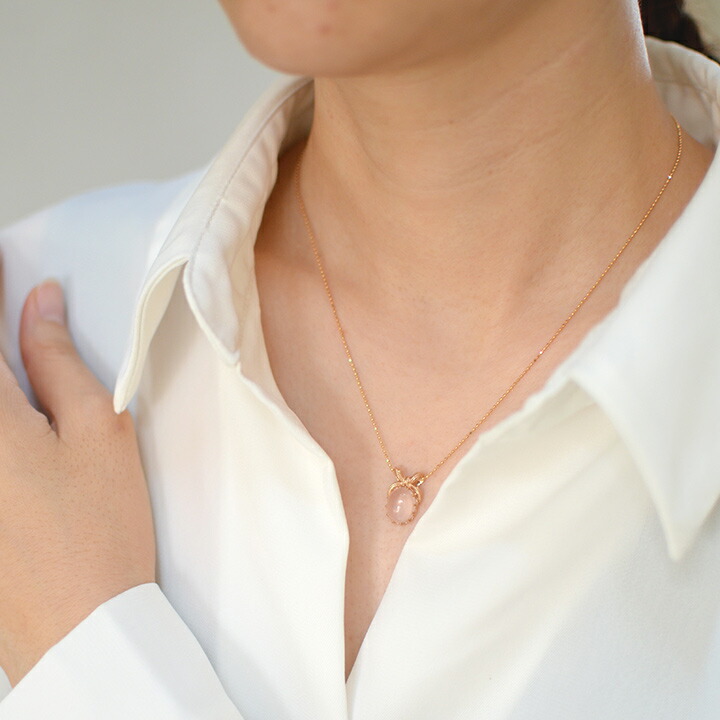 umu -アム- FINE JEWELRY STUIDIOローズクォーツ ペンダントトップ 「regalo」pn0464_i3.jpg