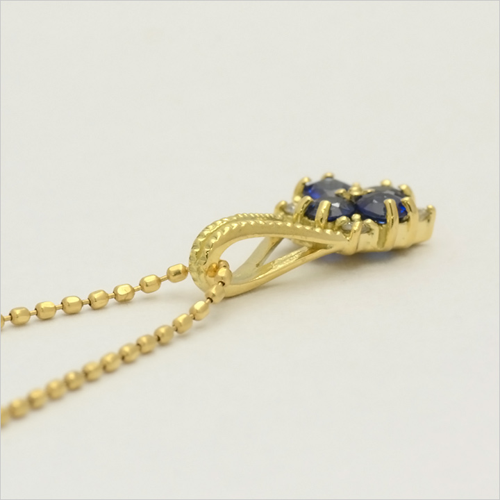 umu -アム- FINE JEWELRY STUIDIOブルーサファイア ダイヤモンド ペンダントトップ 「bouquet」pn0468_s.jpg