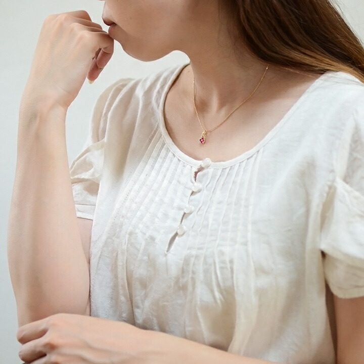 umu -アム- FINE JEWELRY STUIDIOルビー ダイヤモンド ペンダントトップ 「bouquet」pn0469_i3.jpg