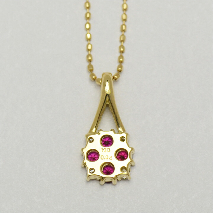 umu -アム- FINE JEWELRY STUIDIOルビー ダイヤモンド ペンダントトップ 「bouquet」pn0469_u.jpg
