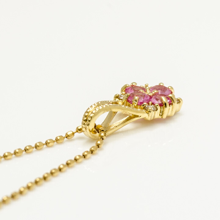 umu -アム- FINE JEWELRY STUIDIOピンクサファイア ダイヤモンド ペントップ 「bouquet」pn0471_s.jpg