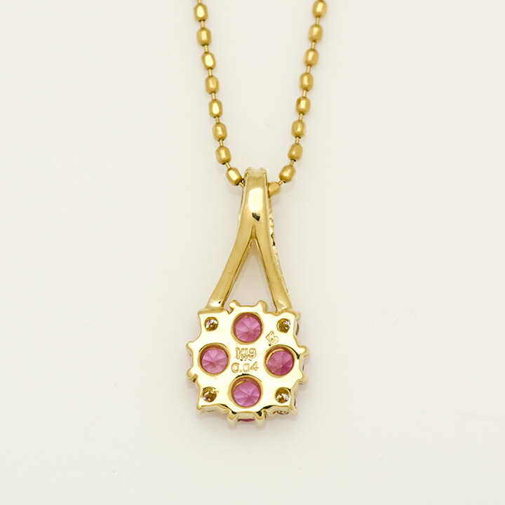 umu -アム- FINE JEWELRY STUIDIOピンクサファイア ダイヤモンド ペントップ 「bouquet」pn0471_u.jpg