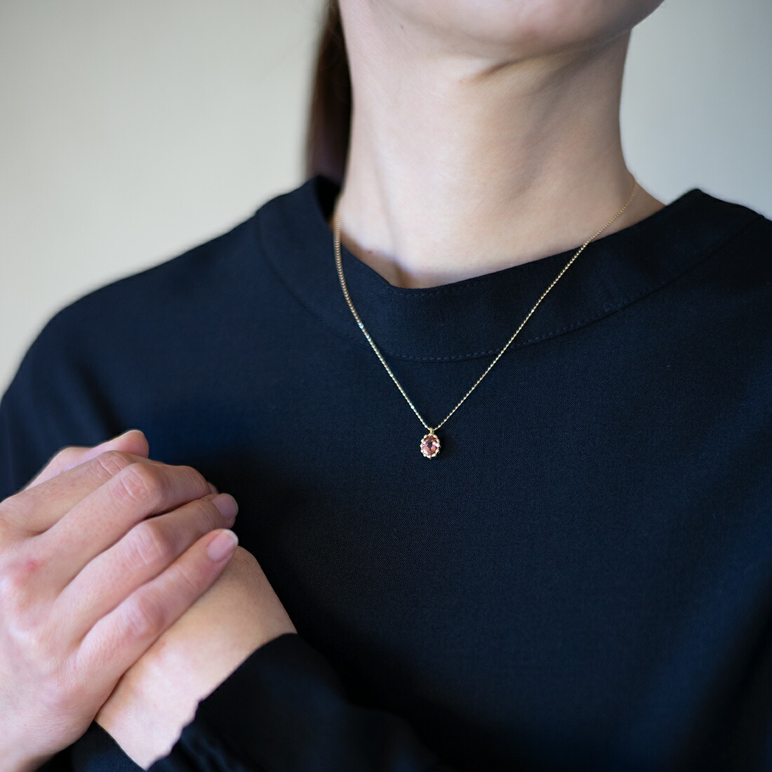 umu -アム- FINE JEWELRY STUIDIOピンクトルマリン ペンダントトップ 「venere」pn0488_i3.jpg
