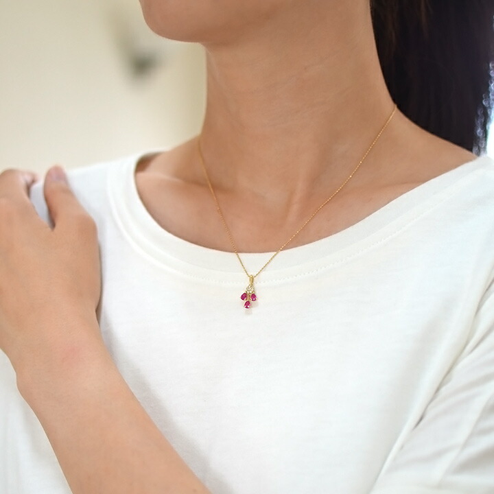 umu -アム- FINE JEWELRY STUIDIOルビー ダイヤモンド ペンダントトップ 「lumiera」pn0503_i3.jpg