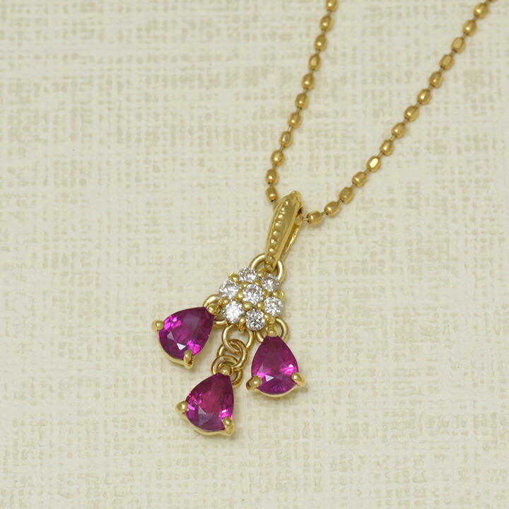 umu -アム- FINE JEWELRY STUIDIOルビー ダイヤモンド ペンダントトップ 「lumiera」pn0503_kanban2.jpg