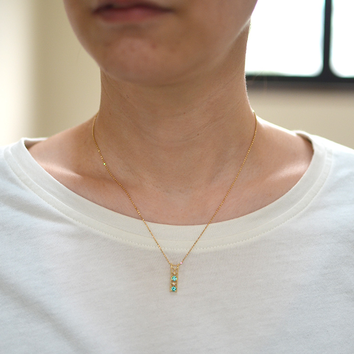 umu -アム- FINE JEWELRY STUIDIOK18 エメラルド ダイヤモンド ペンダントトップ 「blonda」pn0504_i2.jpg