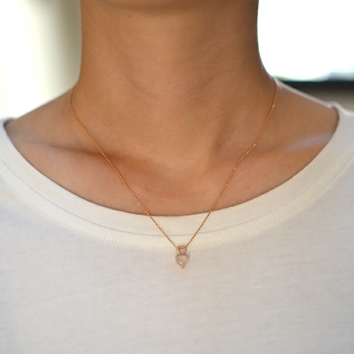 umu -アム- FINE JEWELRY STUIDIOローズクォーツ ハート ペンダントトップ 「tipetto」pn0516_i2.jpg
