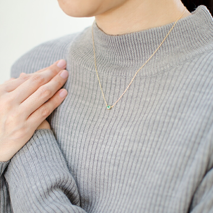 umu -アム- FINE JEWELRY STUIDIOエメラルド ネックレス 「rubacuori」pn0529_i3.jpg