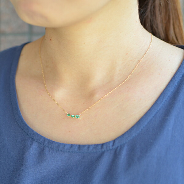 umu -アム- FINE JEWELRY STUIDIOエメラルド ネックレス 「mettino」pn0533_i2.jpg