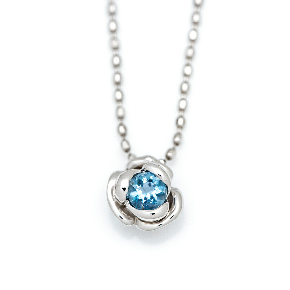 umu -アム- FINE JEWELRY STUIDIOサンタマリアアクアマリン ローズ ペンダントトップ 「romantica」pn0535_m.jpg