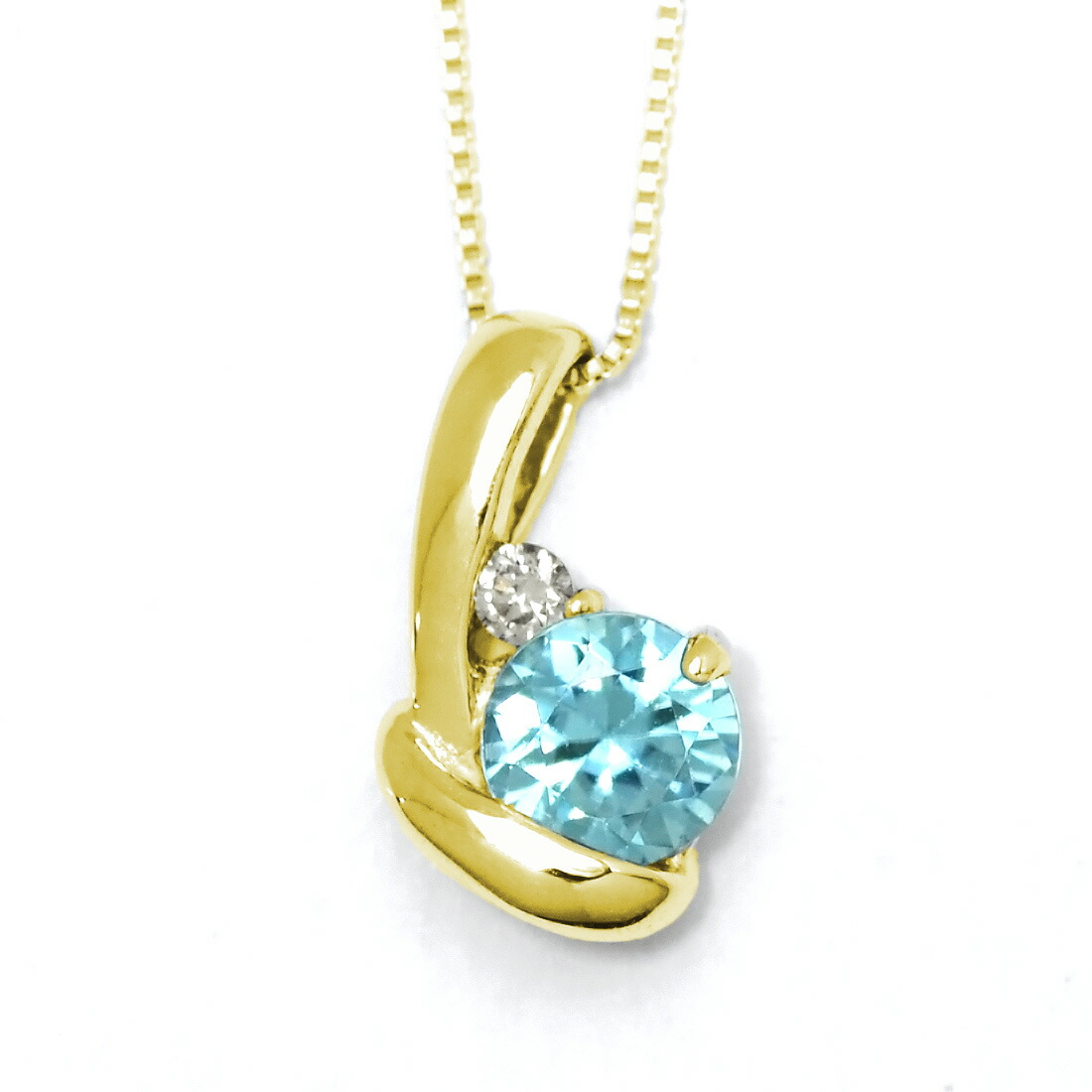 umu -アム- FINE JEWELRY STUIDIOブルージルコン ダイヤモンド ペンダントトップ 「chiarita」imgrc0074955633.jpg