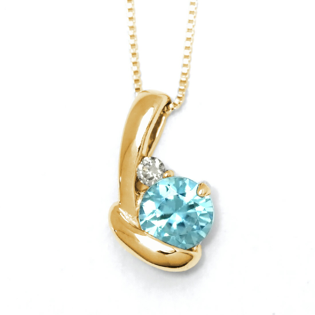 umu -アム- FINE JEWELRY STUIDIOブルージルコン ダイヤモンド ペンダントトップ 「chiarita」imgrc0074955640.jpg