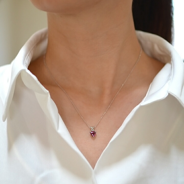 umu -アム- FINE JEWELRY STUIDIOロードライトガーネット ダイヤ ペンダントトップ 「borda」pn0548_i2.jpg