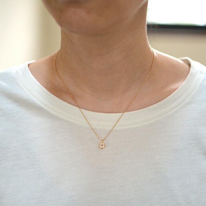 umu -アム- FINE JEWELRY STUIDIOシャンパンカラーキュービックジルコニア ペンダントトップ 「sempre」pn0552_i2.jpg