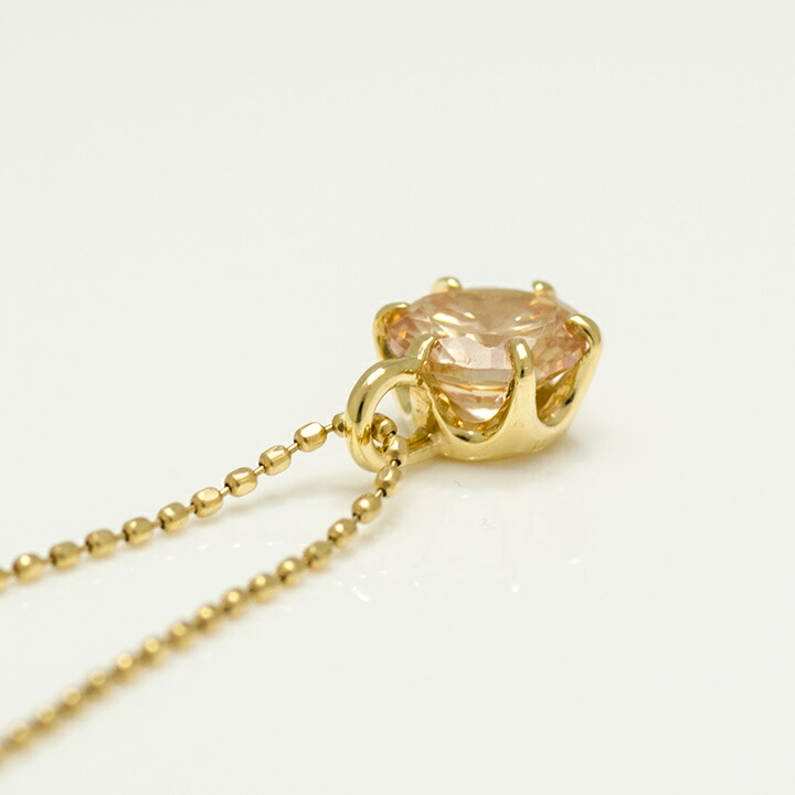 umu -アム- FINE JEWELRY STUIDIOシャンパンカラーキュービックジルコニア ペンダントトップ 「sempre」pn0552_s.jpg