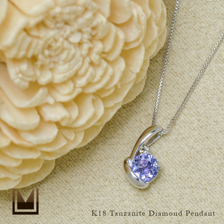 umu -アム- FINE JEWELRY STUIDIOK18 タンザナイト ダイヤモンド ペンダントトップ 「chiarita」pn0558_1.jpg