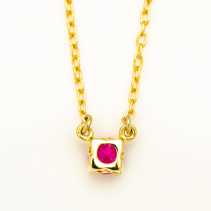 umu -アム- FINE JEWELRY STUIDIOK18 ルビー ネックレス 「luna」pn0559_u.jpg