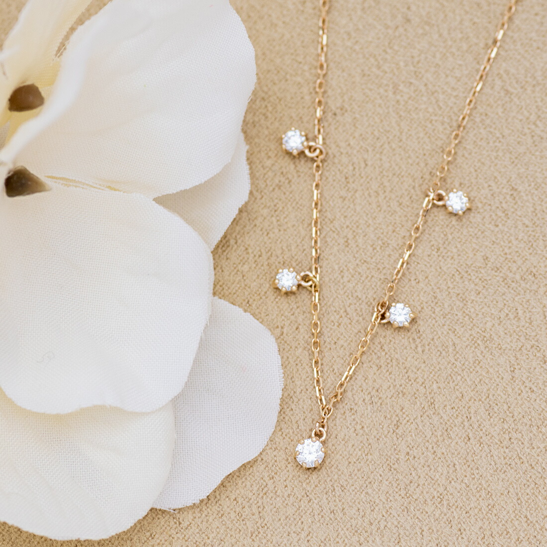 umu -アム- FINE JEWELRY STUIDIOキュービックジルコニア ネックレス 「elegante」pn0573_1.jpg