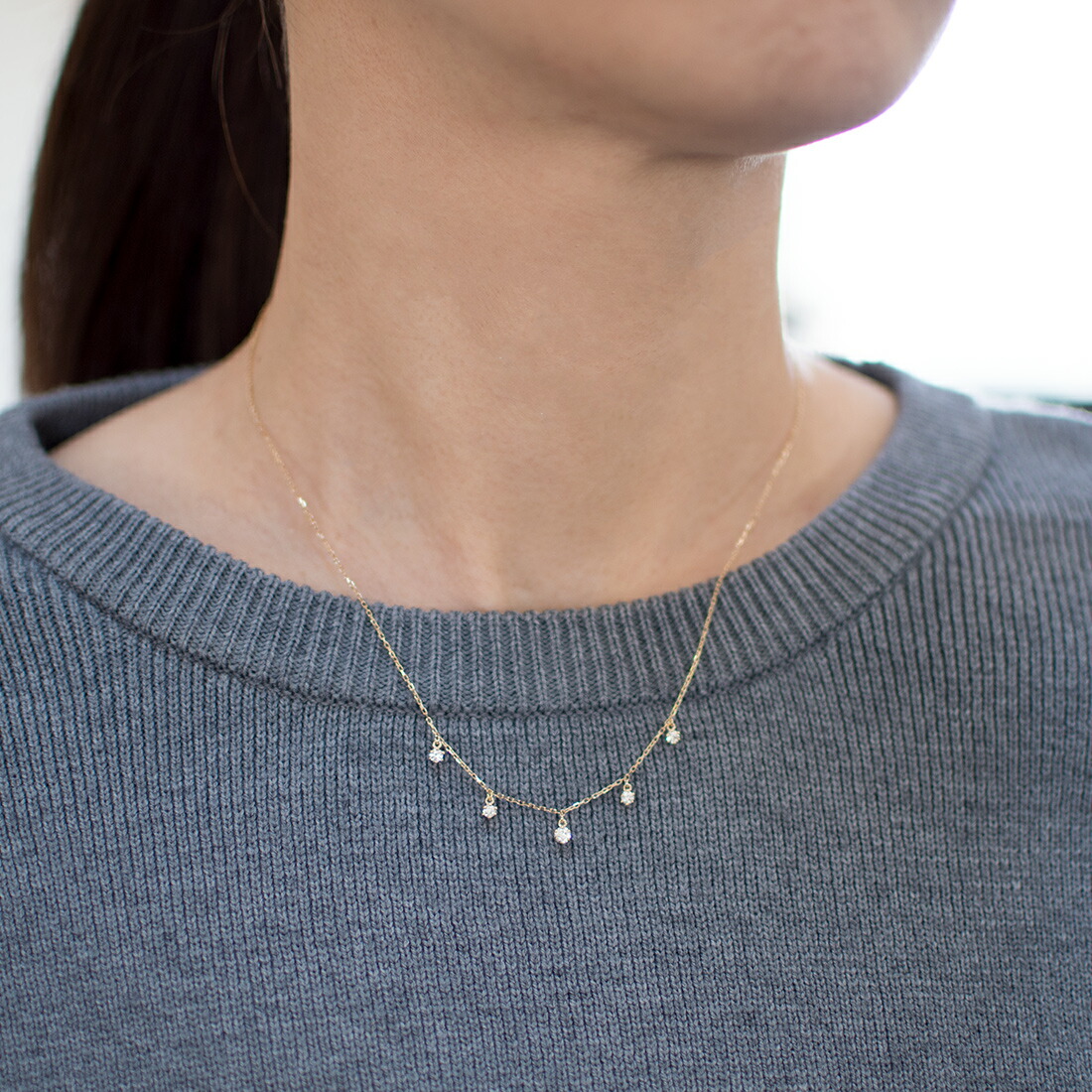 umu -アム- FINE JEWELRY STUIDIOキュービックジルコニア ネックレス 「elegante」pn0573_i2.jpg