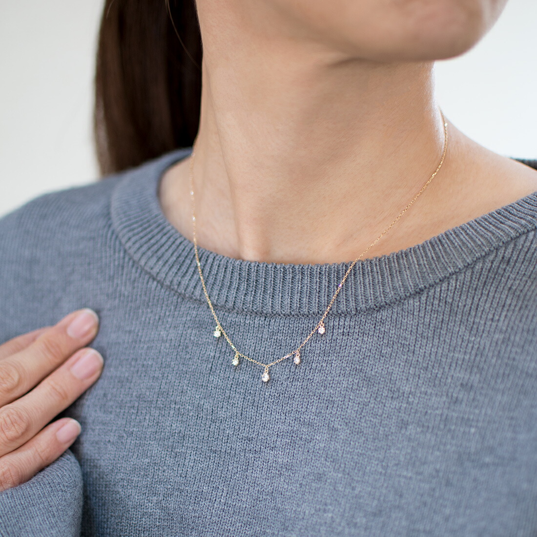 umu -アム- FINE JEWELRY STUIDIOキュービックジルコニア ネックレス 「elegante」pn0573_i3.jpg