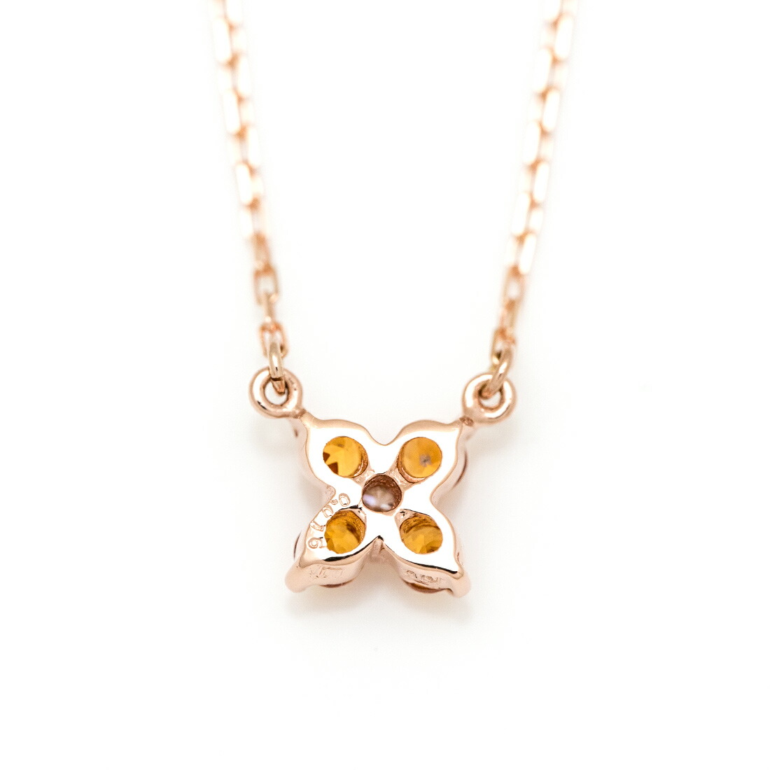 umu -アム- FINE JEWELRY STUIDIOマンダリンガーネット フラワーモチーフ ネックレス 「arte」pn0574_u.jpg