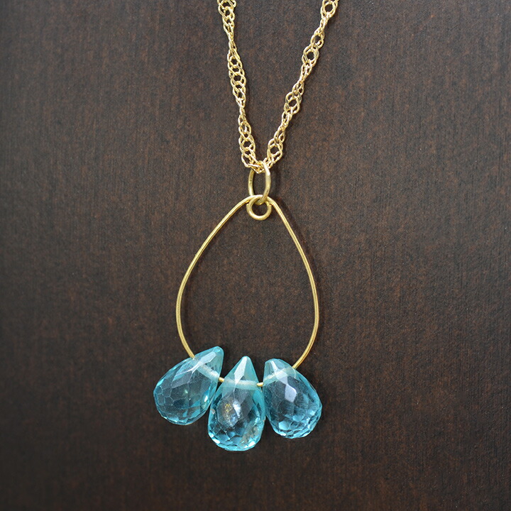 umu -アム- FINE JEWELRY STUIDIOアパタイト ブリオレットカット ネックレス 「aura」pn0581_kanban2.jpg