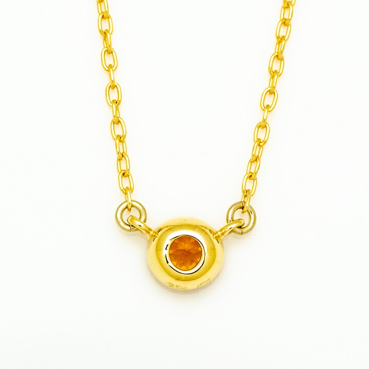 umu -アム- FINE JEWELRY STUIDIOマンダリンガーネット ネックレス 「raffinato」pn0589_u.jpg