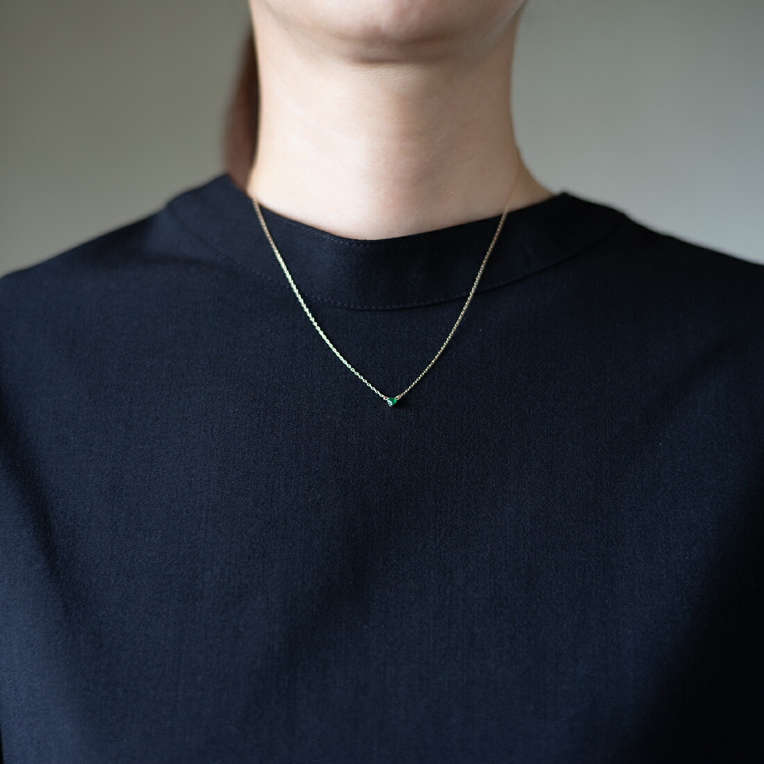 umu -アム- FINE JEWELRY STUIDIOエメラルド ハート ネックレス 「regaletto」pn0592_i2.jpg