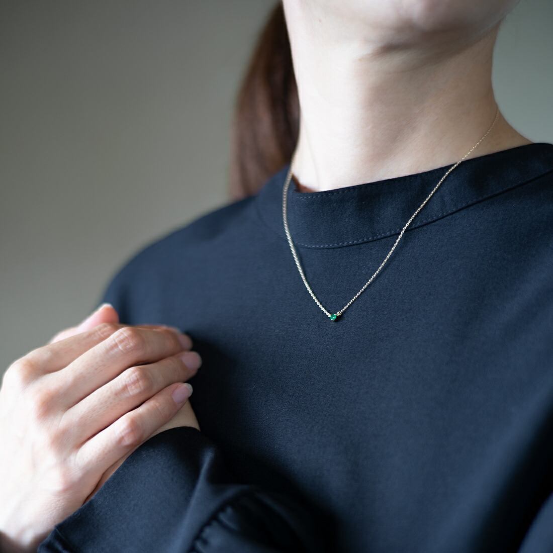 umu -アム- FINE JEWELRY STUIDIOエメラルド ハート ネックレス 「regaletto」pn0592_i3.jpg