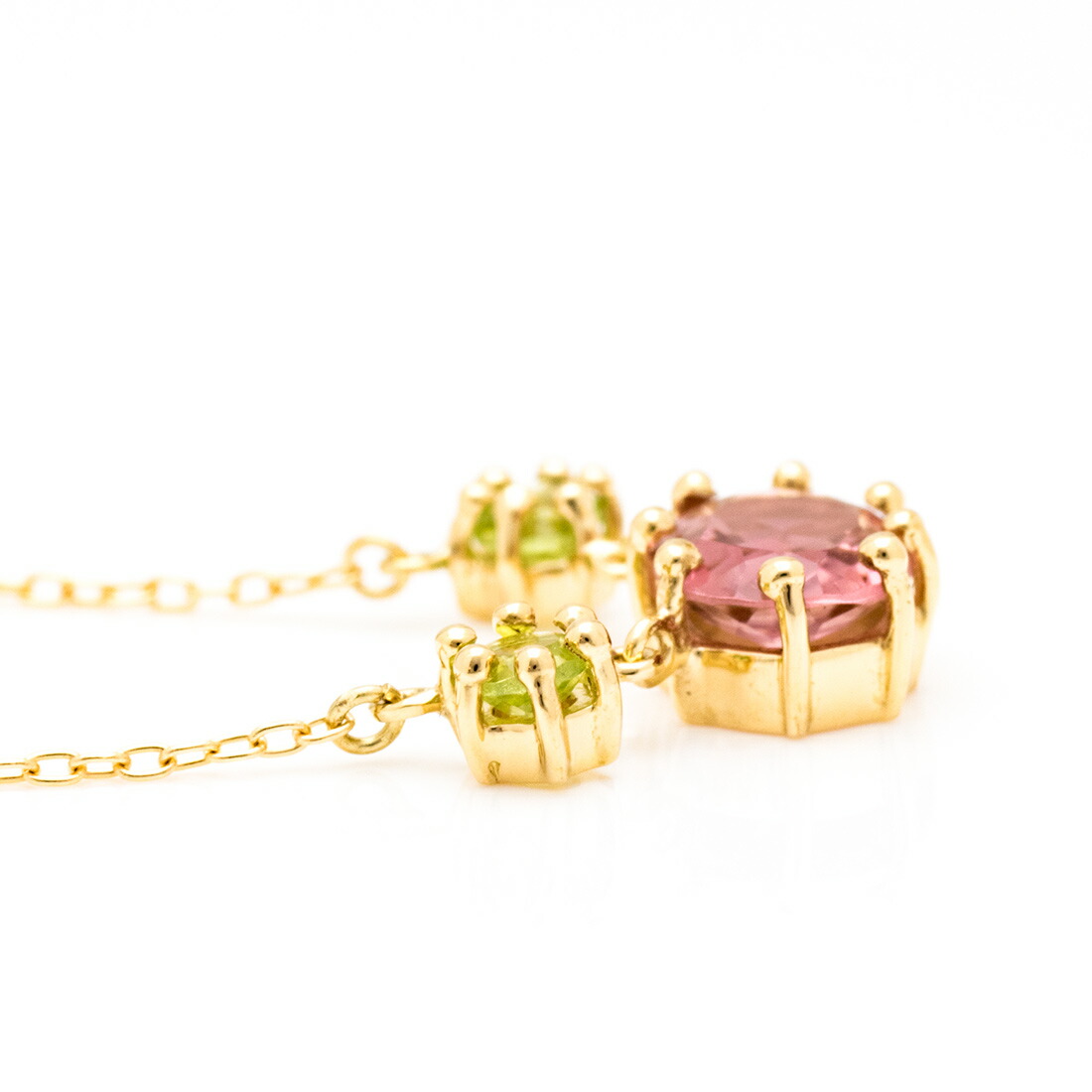 umu -アム- FINE JEWELRY STUIDIOピンクトルマリン ペリドット ネックレス 「dolco」pn0599_s.jpg