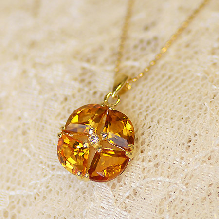umu -アム- FINE JEWELRY STUIDIOK18 シトリン ダイヤモンド ペンダントトップpn0605_kanban2.jpg