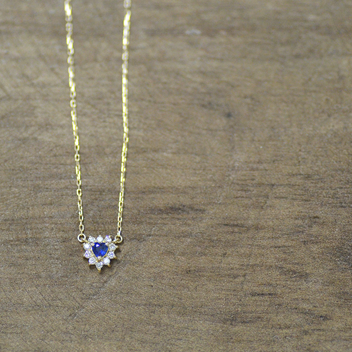 umu -アム- FINE JEWELRY STUIDIOK18 ブルーサファイア ダイヤモンド ハートモチーフ ネックレス 「Pure」pn0643_1.jpg