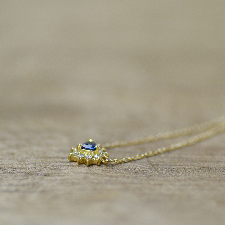 umu -アム- FINE JEWELRY STUIDIOK18 ブルーサファイア ダイヤモンド ハートモチーフ ネックレス 「Pure」pn0643_4.jpg