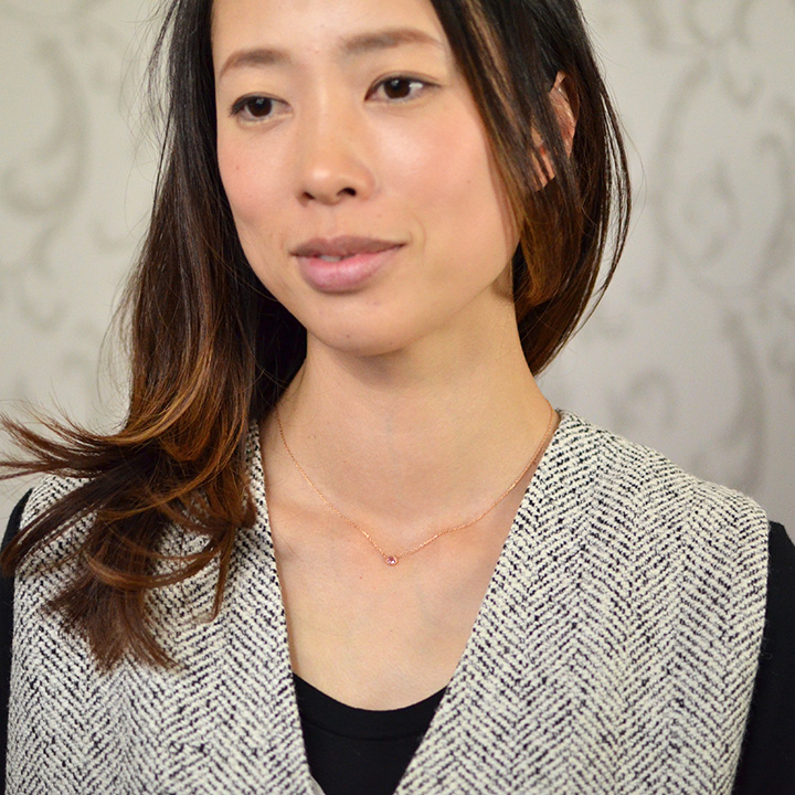 umu -アム- FINE JEWELRY STUIDIOK18 ローズカット サファイア ネックレス 「pastello」pn0645_7.jpg
