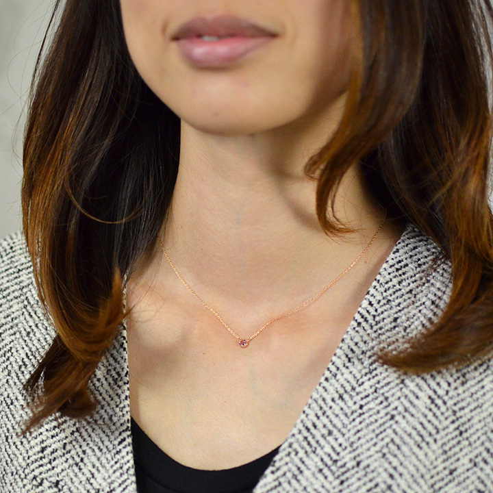 umu -アム- FINE JEWELRY STUIDIOK18 ローズカット サファイア ネックレス 「pastello」pn0645_9.jpg