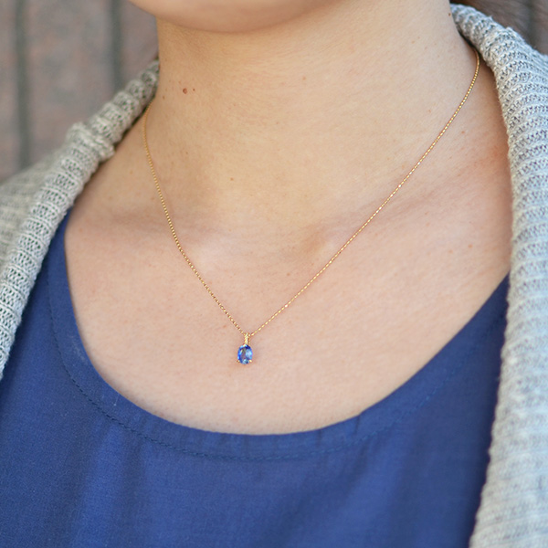 umu -アム- FINE JEWELRY STUIDIOK18 サファイア ペンダントトップ 「naturale」pn0646_i2.jpg