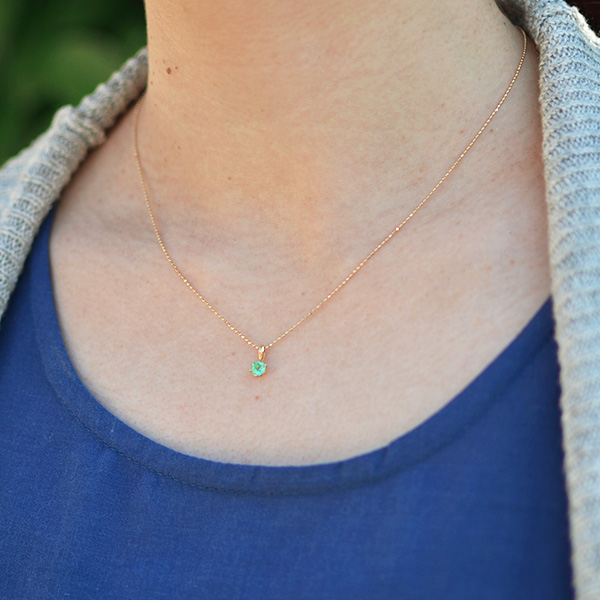 umu -アム- FINE JEWELRY STUIDIOK18 オクタゴン エメラルド ペンダントトップpn0647_i2.jpg