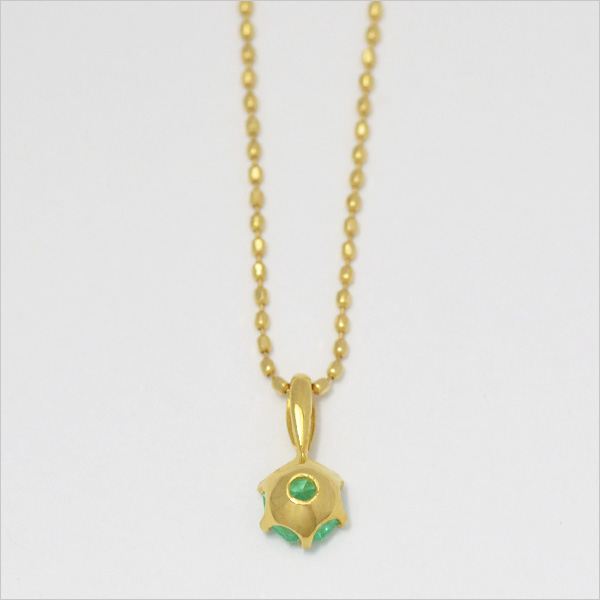 umu -アム- FINE JEWELRY STUIDIOK18 オクタゴン エメラルド ペンダントトップpn0647_u.jpg