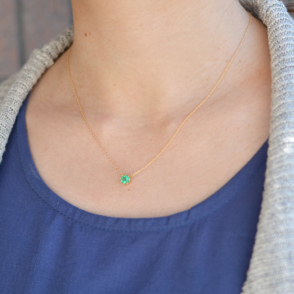 umu -アム- FINE JEWELRY STUIDIOK18 エメラルド ネックレス 「santo」pn0648_i2.jpg