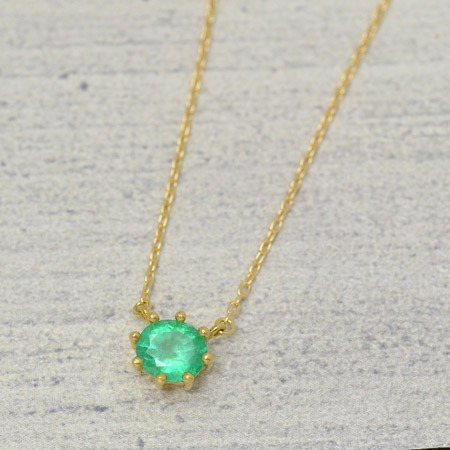 umu -アム- FINE JEWELRY STUIDIOK18 エメラルド ネックレス 「santo」pn0648_kanban2.jpg