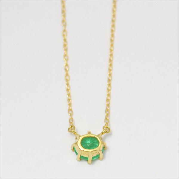 umu -アム- FINE JEWELRY STUIDIOK18 エメラルド ネックレス 「santo」pn0648_u.jpg