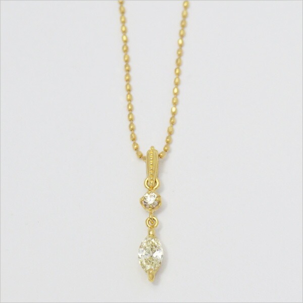 umu -アム- FINE JEWELRY STUIDIOK18 マーキスカット ダイヤモンド ペンダントトップpn0650_m.jpg