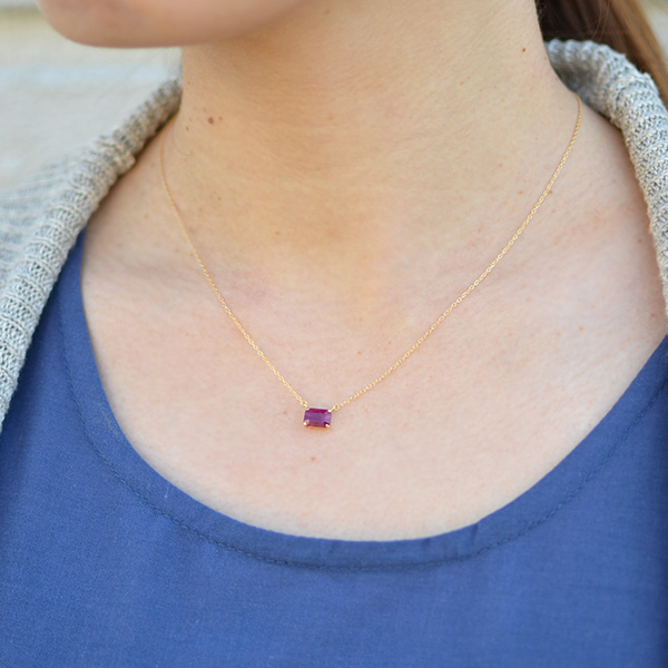 umu -アム- FINE JEWELRY STUIDIOK18 ルビー ネックレス 「formella」pn0651_i2.jpg