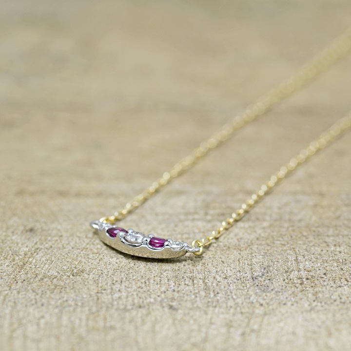 umu -アム- FINE JEWELRY STUIDIOK18/PT900 ルビー or エメラルド ダイヤモンド ペンダント 「Noel」pn0653_4.jpg
