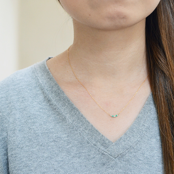 umu -アム- FINE JEWELRY STUIDIOK18/PT900 ルビー or エメラルド ダイヤモンド ペンダント 「Noel」pn0653_8.jpg