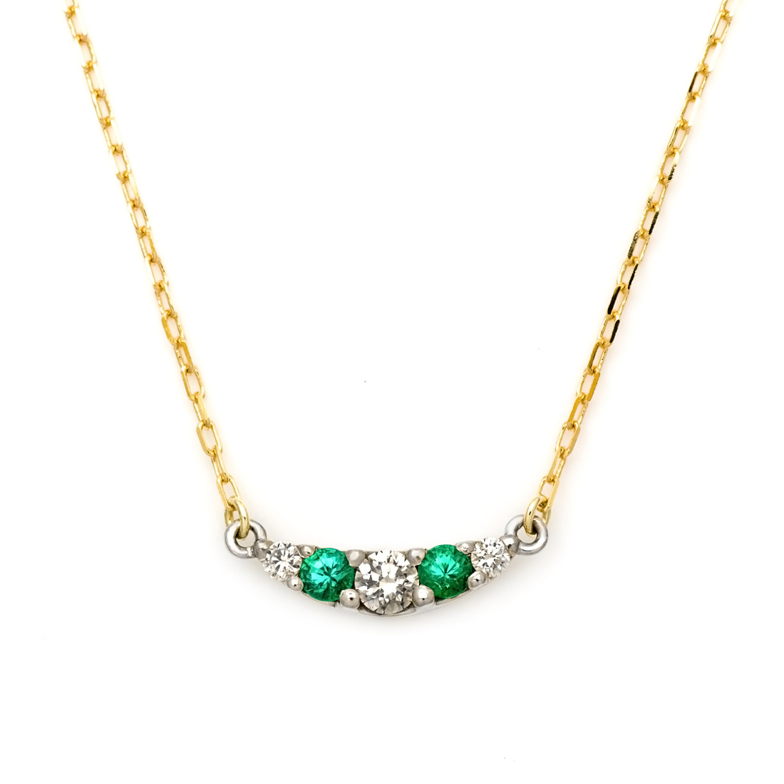 umu -アム- FINE JEWELRY STUIDIOK18/PT900 ルビー or エメラルド ダイヤモンド ペンダント 「Noel」pn0653_em.jpg