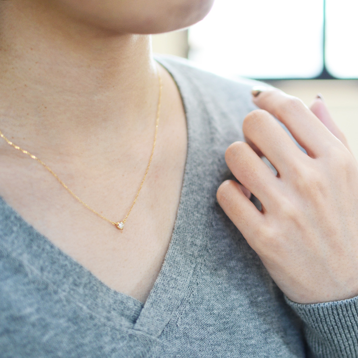 umu -アム- FINE JEWELRY STUIDIOダイヤモンド 0.1ct ネックレス 「PetitH」pn0654_7.jpg