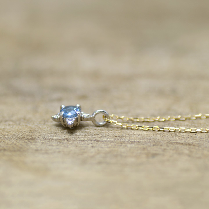 umu -アム- FINE JEWELRY STUIDIOK18/PT900 サンタマリア アクアマリン ダイヤモンド ペンダント 「Etoile」pn0656_5.jpg