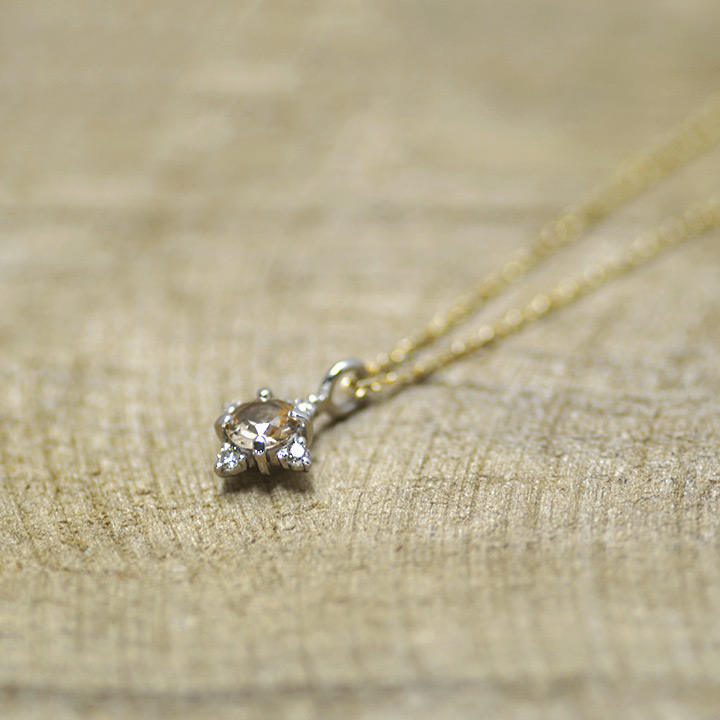 umu -アム- FINE JEWELRY STUIDIOK18/PT900 インペリアルトパーズ ダイヤモンド ペンダント 「Etoile」pn0657_4.jpg