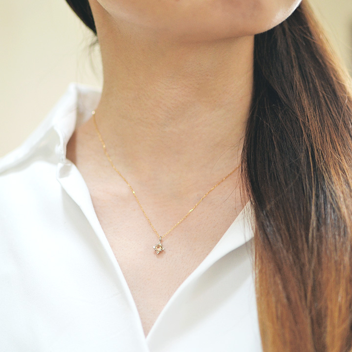 umu -アム- FINE JEWELRY STUIDIOK18/PT900 インペリアルトパーズ ダイヤモンド ペンダント 「Etoile」pn0657_8.jpg